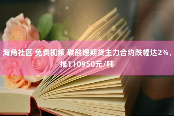 海角社区 免费视频 碳酸锂期货主力合约跌幅达2%，报110950元/吨