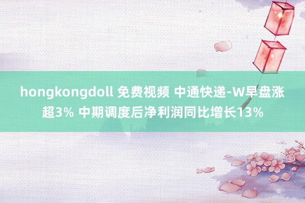 hongkongdoll 免费视频 中通快递-W早盘涨超3% 中期调度后净利润同比增长13%