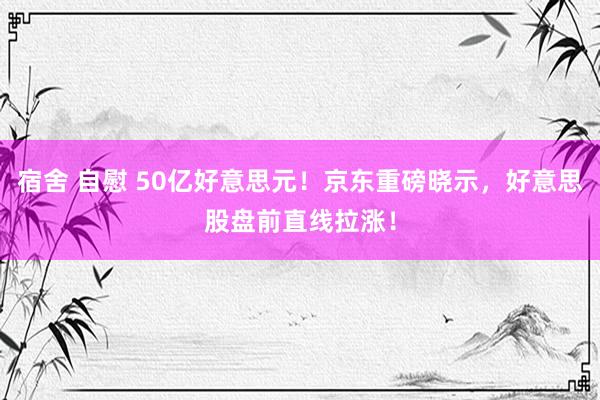 宿舍 自慰 50亿好意思元！京东重磅晓示，好意思股盘前直线拉涨！