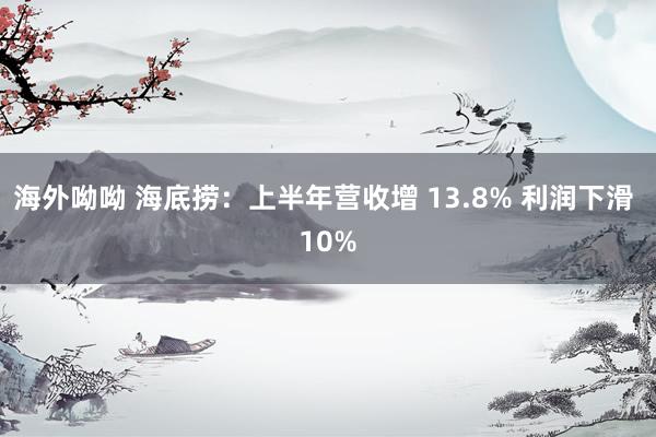 海外呦呦 海底捞：上半年营收增 13.8% 利润下滑 10%